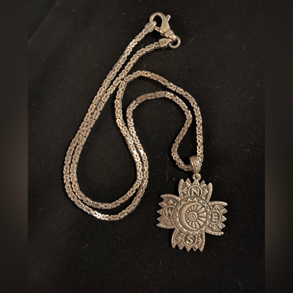 Sterling Silver moon cycle pendant.